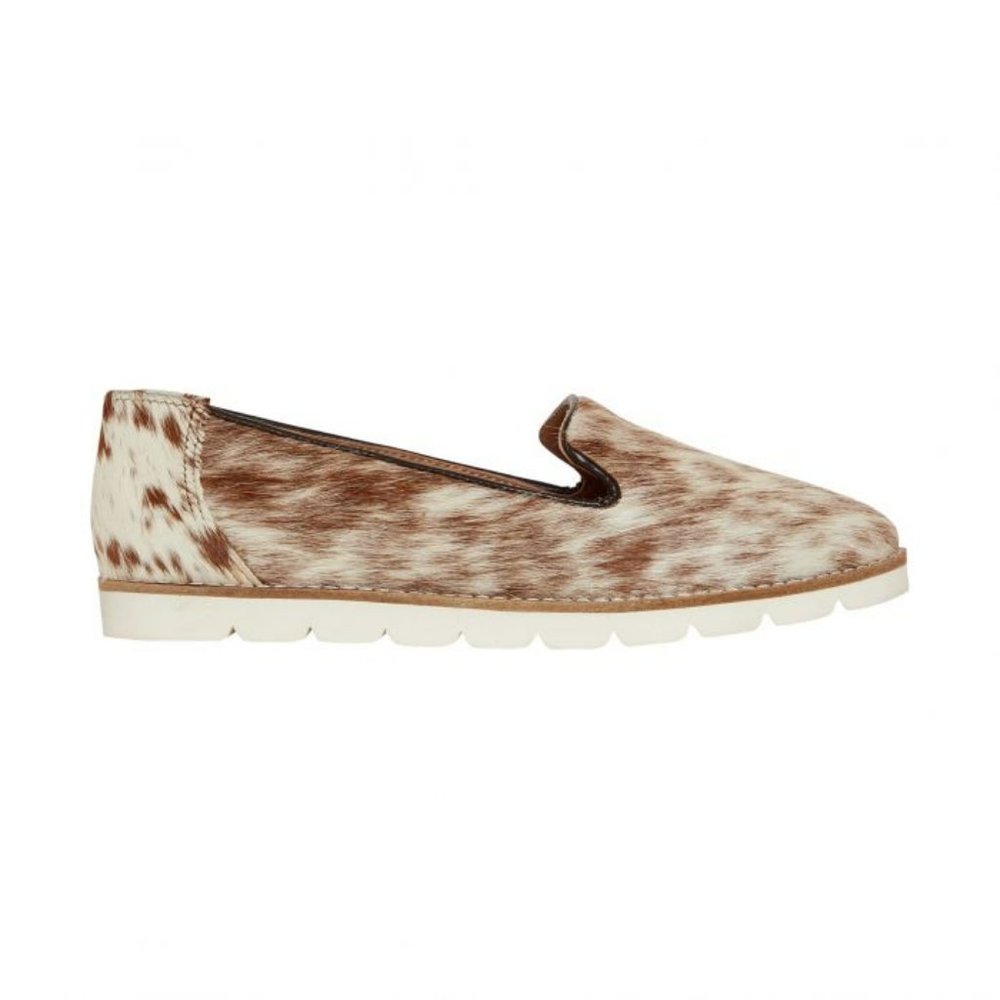 Myra Leather Workers Cowhide Print Tennis Shoes. Size 8